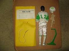 Mego Vintage 12” 1970 Joe Namath, Uniform, Stand, Booklet, Original Box