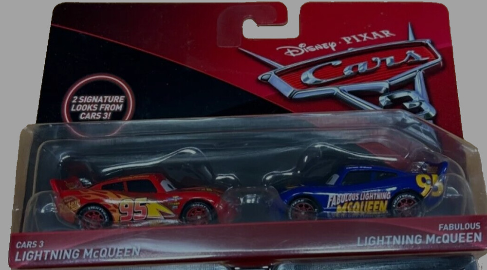 Disney Cars 3 Lightning McQueen & Fabulous Lightning McQueen 2-Pack FREE SHIP!