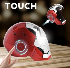 Iron Man Helmet with Voice, Touch & Remote Control – MK 5 V Red Silver