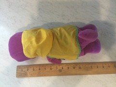 BARNEY IN RAINCOAT 14”PLUSHIE RAINY DAYS