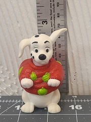 3 VTG Disney 101 Dalmatians McDonalds Toy Figures Christmas Sweaters Candy Cane
