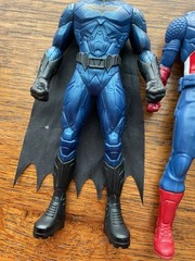 2 Hasbro Mattel Action Figures Superhero 6” Marvel DC Comics Batman & Captain Am