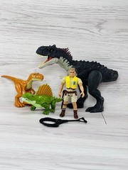 Jurassic World Dominion Figure Roar Atrociraptor Raptor Dinosaur Green Park Lot
