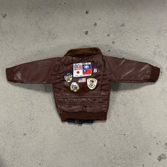 SU-TPGN-JKT: 1/12 Top Gun Zipper Aviator Jacket for 6″ Muscular body