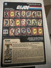 1983 Hasbro G.I. Joe Gung Ho Complete Reproduction Card