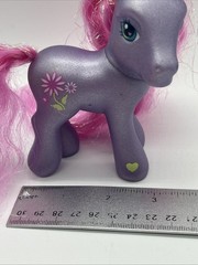 Vintage My Little Pony Petal Blossom G3 Purple Pony Super Long Tinsel Hair 2002