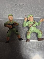 Lot of 2 Mattel Guts & Glory Military Army Action Figures Solders