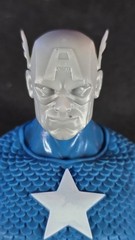 Custom 3D-printed Marvel Legends Marco Checchetto Styled Captain America Heads