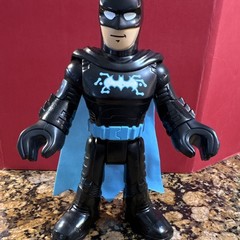 DC Universe Batman Action Figure Black Suit Blue Cape Plastic Fabric 10in