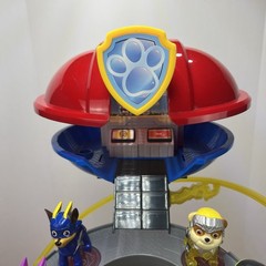 PAW Patrol Mighty Pups Lookout Tower Playset Figures Car Lights & Sound Work