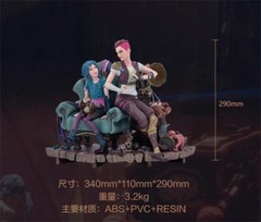 OFFICIAL LOL Arcane League of Legends Vi & Jinx 1/6 Figure Model Statue Toy Gift