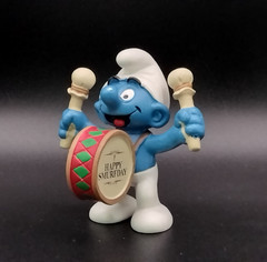 Drummer Smurf 20707 Figure Vintage Smurfs Toy 2007 Germany Schleich Lot Y 87