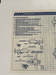 1989 Vintage Original G.I. Joe Mudfighter Blueprints/Instructions Hasbro ARAH