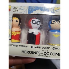 Bif Bang Pow! DC Comics Heroines Wooden Figures, Kids/Adults Collectible Set
