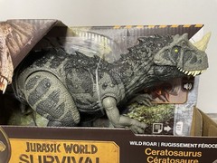 Jurassic World Survival Wild Roar Ceratosaurus Lights & Sounds Figure Mattel NEW