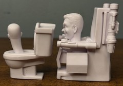 Skibidi Toilet Bonkers Toy Co LLC 2025 White Figures Set