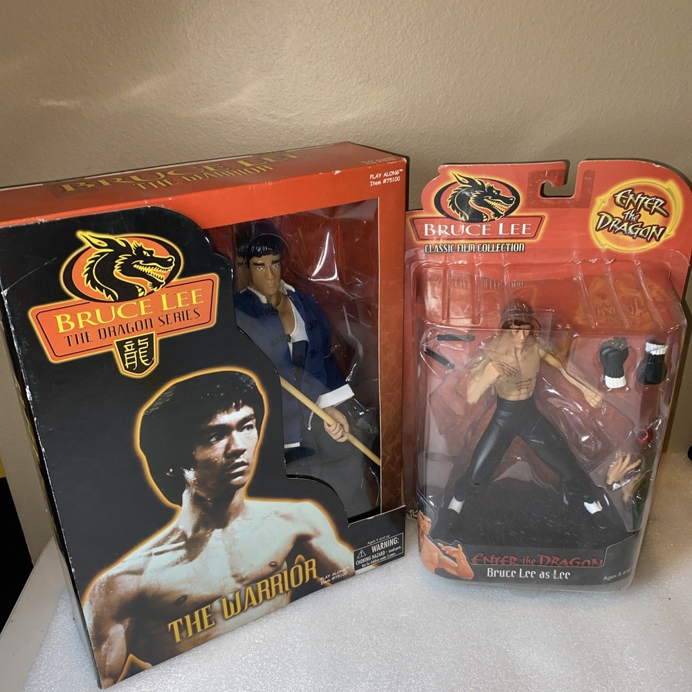 Vtg 2000s Bruce Lee Figure Lot Enter The Dragon Martial Arts Collectibles- New