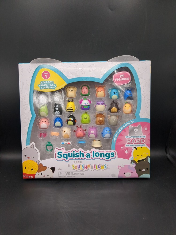 Squish a Longs by Original Squishmallows Series 1 Includes 25 Figures and 1 Ring