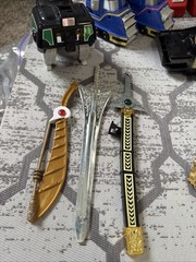 Power Rangers Megazord Lot HUGE Tigerzoid Thunderzoid Helmets Swords