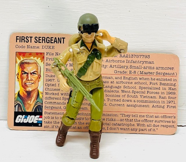 GI Joe 1983 Duke V1 Complete Tight File Card Vintage Hasbro Action Figure ARAH