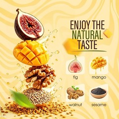 Fig & Walnut Stuffed Mango Pie, 250g Fig and Walnut Bars with Black Sesame ,