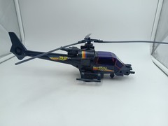 Blue Thunder Helicopter And Rolling Jeep Vehicles Glasslite Brazil Vintage 80 ´s