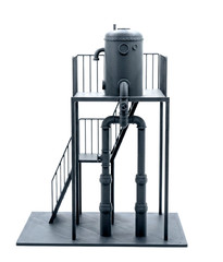 Industrial Water Tank Platform Diorama 1:12 1:18 Scale 3D Printed 6 or 4 Inch