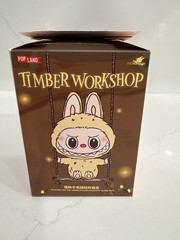Authentic Labubu Pop land Timber Workshop Labubu (Blue) Confirmed Open Box