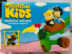 Coleco 1986 The Flinstones Kids Bedrock Airlines Prehistoric Airplane sealed
