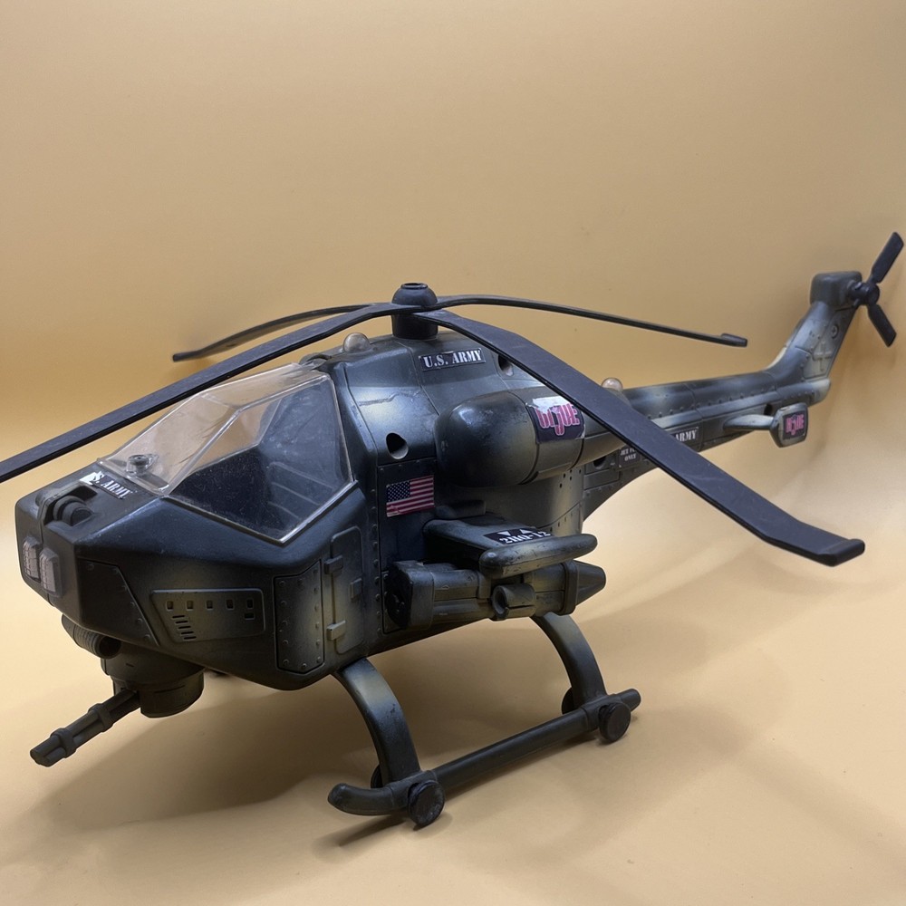 GI Joe 2001 Funrise Hasbro Power U.S. Army Helicopter 2HQ-12 Works Lights Sounds