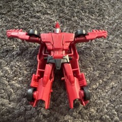 Red/Black Transforming Robot Car Vehicle Action Figure Toy, Plastic