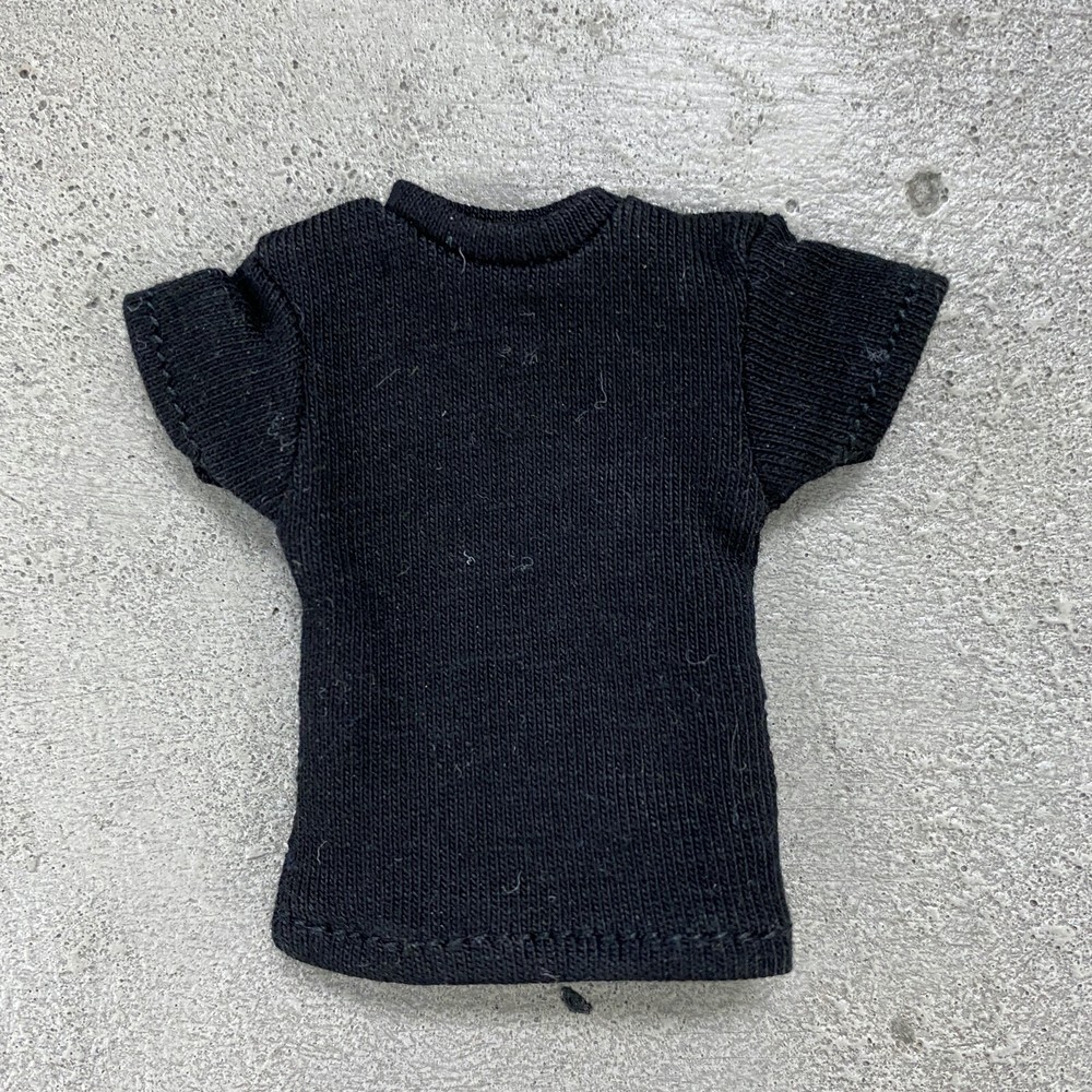 MO-SL-BK: 1/12 Black T-Shirt for 6″ slim action figure body