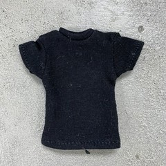 MO-SL-BK: 1/12 Black T-Shirt for 6″ slim action figure body
