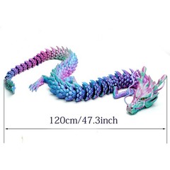 47.5inch 3D Printed dragon Model,Articulated Animals figure,Toys Home Decor
