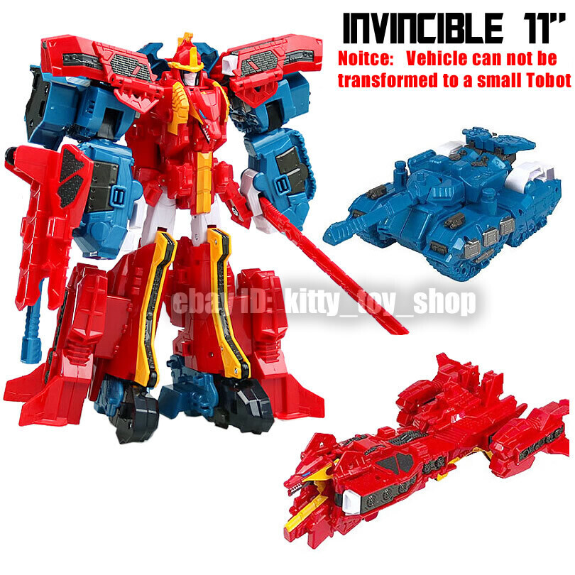 TOBOT V Galaxy Detectives 11″ Invincible Big Beast Figure Robot Combiner Boy Toy