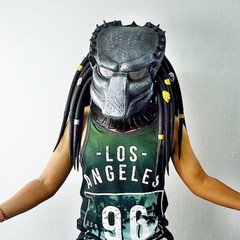 Predator Motorcycle Helmet Dress Up Mask Cosplay Party Costume Props Halloween