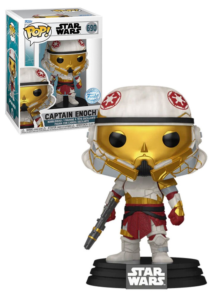 Funko POP! Star Wars Ahsoka #690 Captain Enoch (Metallic) – New, Mint Condition