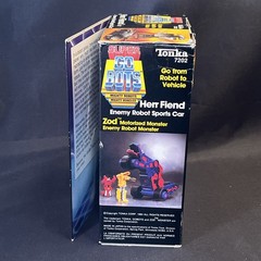 Super GoBots Herr Fiend Enemy Sports Car With Box & Styrofoam 1984 Tonka 7202