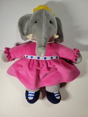 Babar CELESTE 15″ Plush Toy Elephant Queen By Gund 1989 Vintage