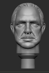 CUSTOM MEGO MARLON BRANDO GODFATHER RESIN HEAD FOR 8″ FIGURE FTC CTVT ZICA (Z57)