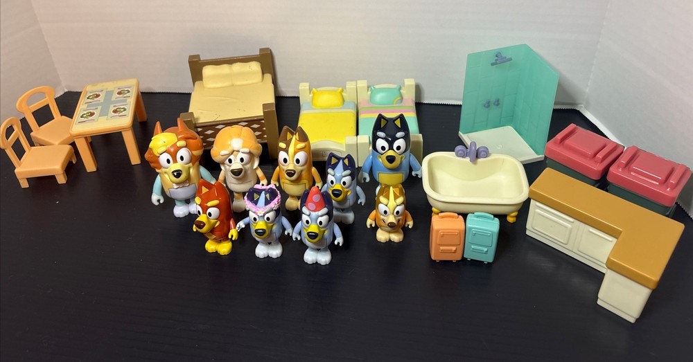 Disney Bluey & Friends Figures & Furniture Accessories LOT of 22 Pieces