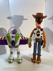 Thinkway Toys Drop Down Woody And Buzz Lightyear Tested Works