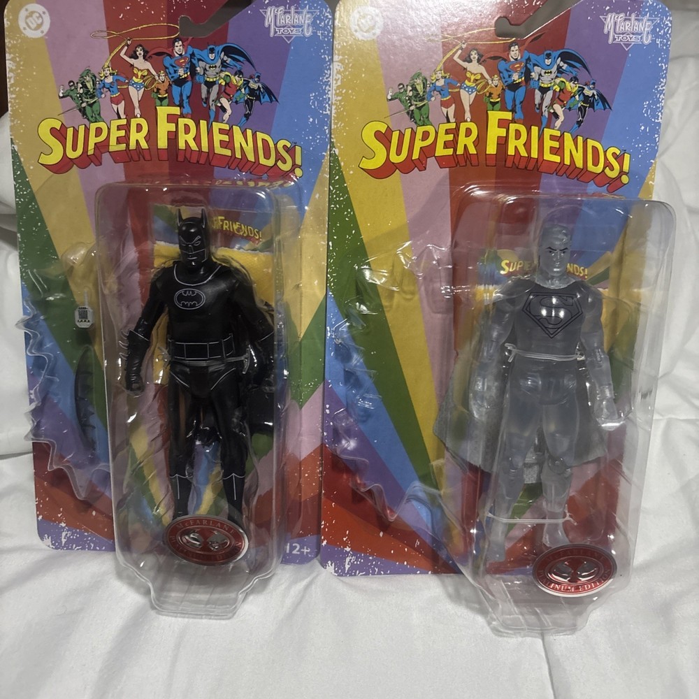 McFarlane Super Friends DC Batman Phantom Zone / Crystal Superman Red Platinums
