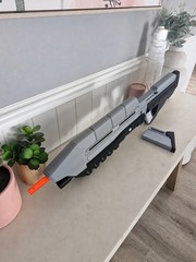 Halo Combat Evolved Assault Rifle Prop 3D Printed 1:1 Moving Trigger, Mag