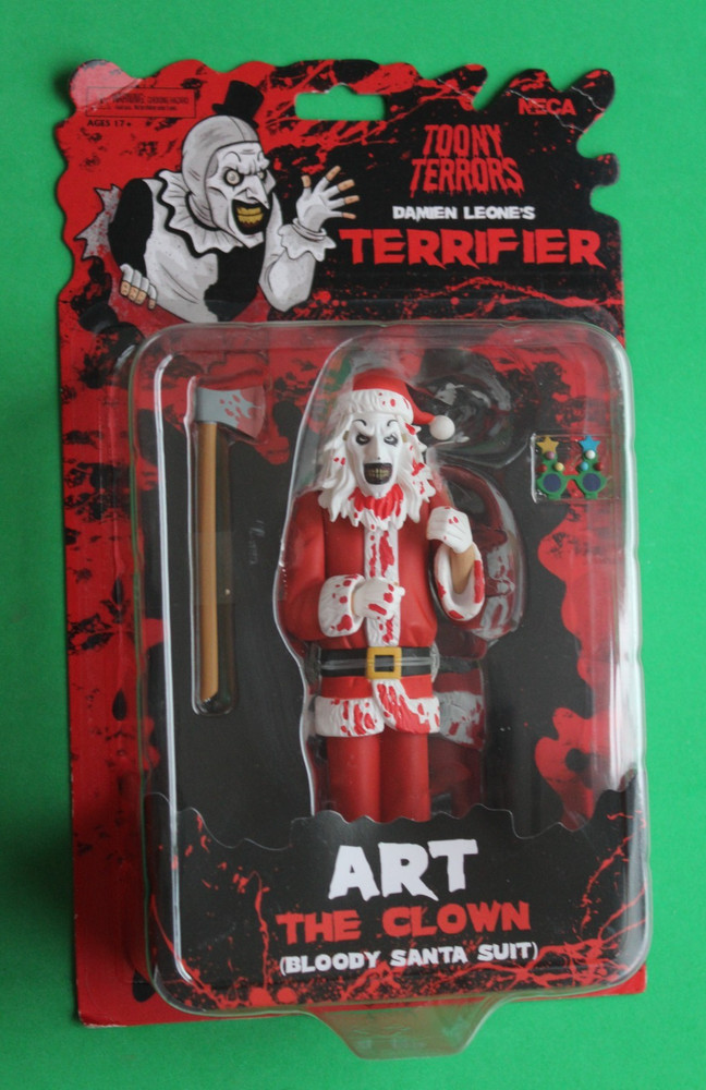 NECA DAMIEN LEONE’S TERRIFIER ART THE CLOWN BLOODY SANTA SUIT NEW IN PACKAGING