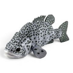 3D Printed Articulated Crappie (Silver with Green Markings)