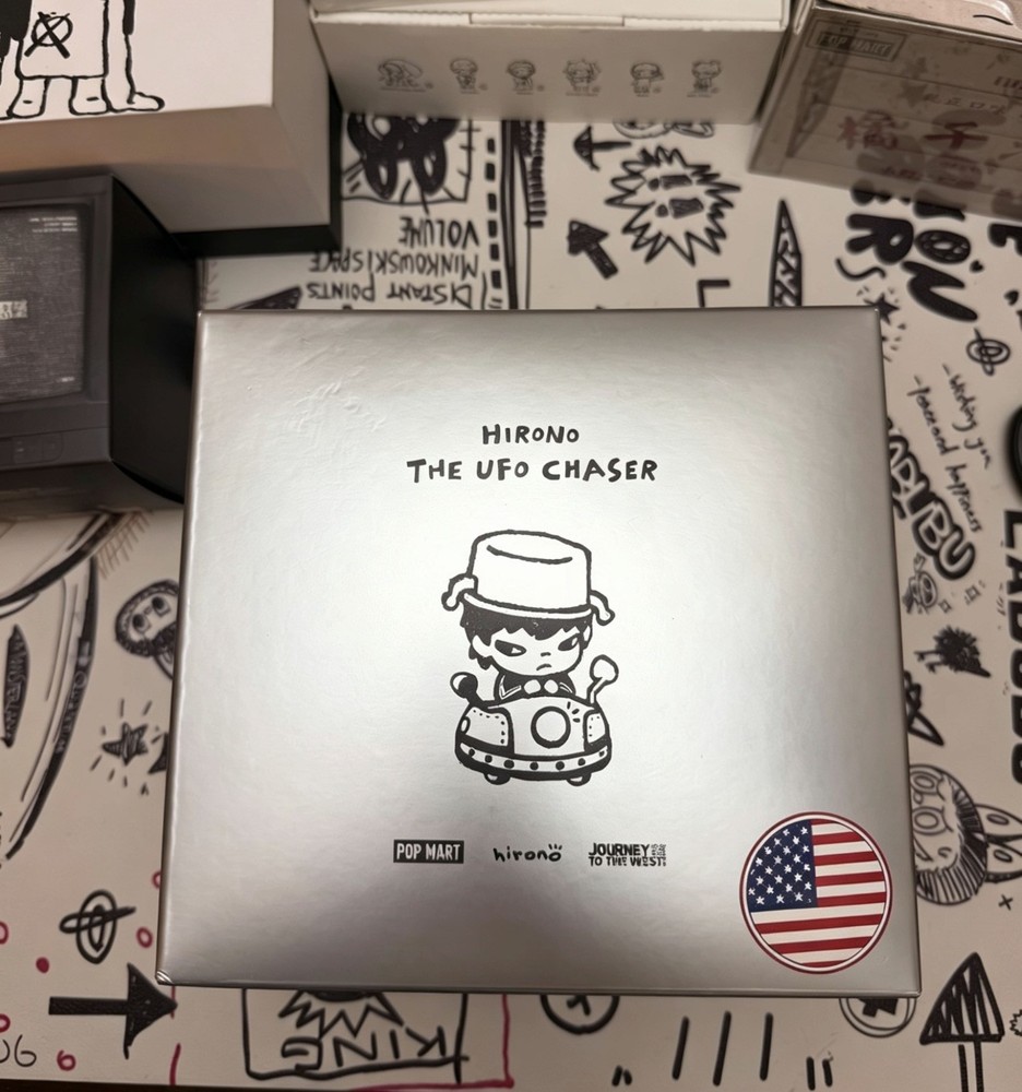 POPMART Hirono the UFO Chaser Large ABS PVC Figure Model H15cm US seller