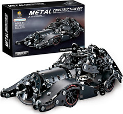 Erector Sets for Boys Age 8 9 10 11 12-16 and Older, 332 Pcs Batman Model Car Bu
