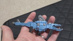 RARE Dinotrux Diecast Aquadon Shark Blue Metal Vehicle Dinosaur Die-Cast Aquatic