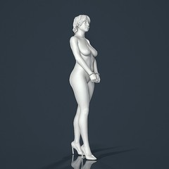 Unpainted Painted resin figurine Woman girl nuide in handcuf 1/18 1/24 1/43 1/32
